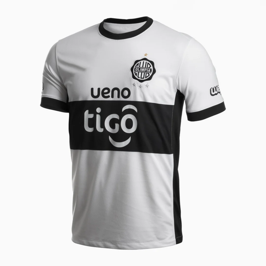 Nuevo Club Olimpia 2025 Kits de local y visitante vestido de partido de fútbol Camiseta deportiva para hombre tejido de punto transpirable motocicleta manga corta