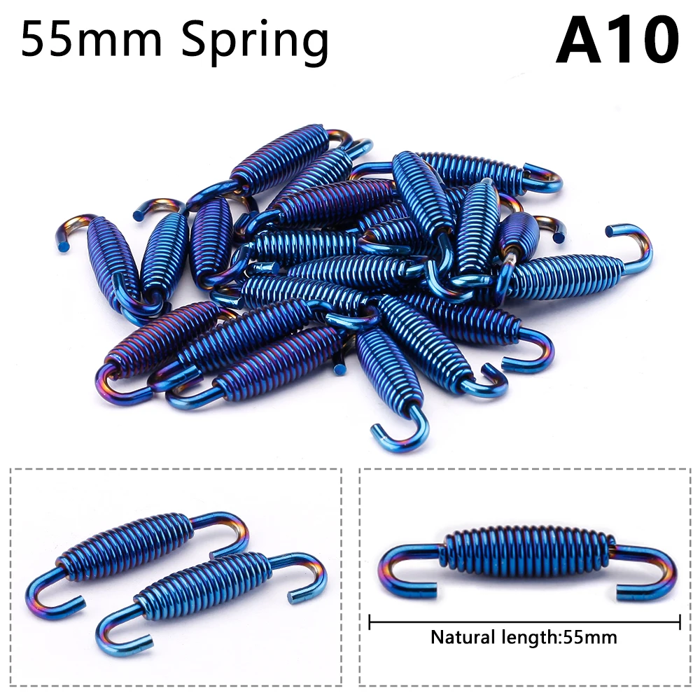 2pcs universal motorcycle exhaust pipe connecting hook front and middle section spring accessories