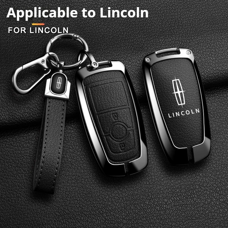 Alloy Car Key Cover Case for Lincoln Continental MKC MKZ MKX Navigator Z Nautilus Aviator Corsair 2017 2018 2019 2022 Keychain