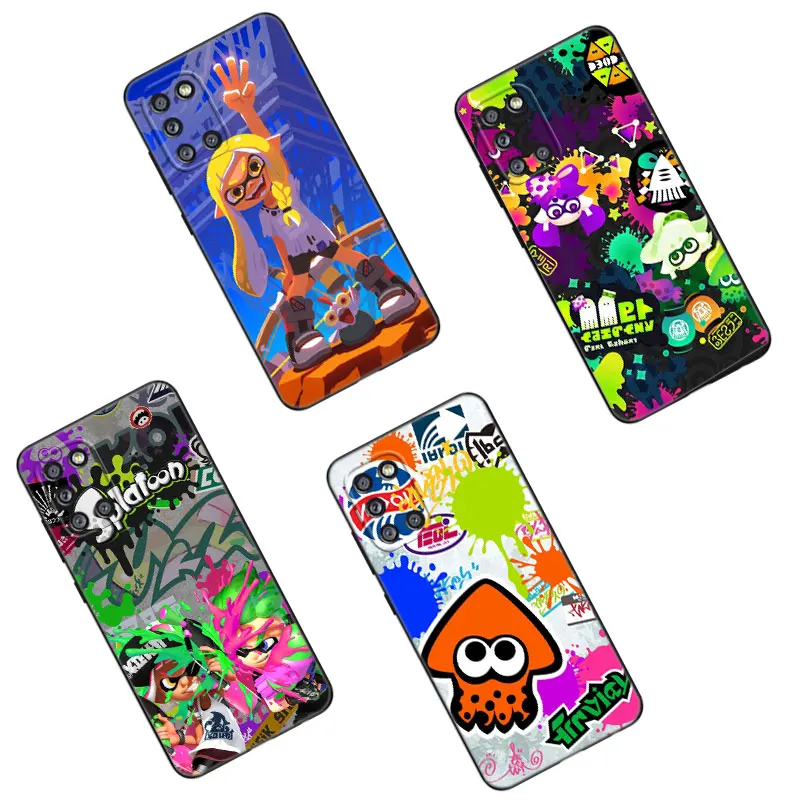 Video Game Splatoon Black Phone Case For Samsung Galaxy A01 A03 Core A04 E A02 A05 A10 A20 A21 A30 A50 S A6 A8 Plus A7 2018