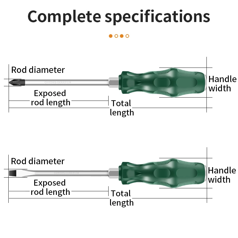 High Hardness Lengthened Magnetic Screwdriver Bit for Car Repair Hand Tool Industry Slotted/Phillips Double-ended Screw Driver