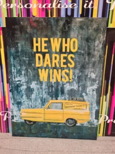 Only Fools And Horses He Who Dares Wins! Metal Tin Wall Sign Pub Bar Man Cave