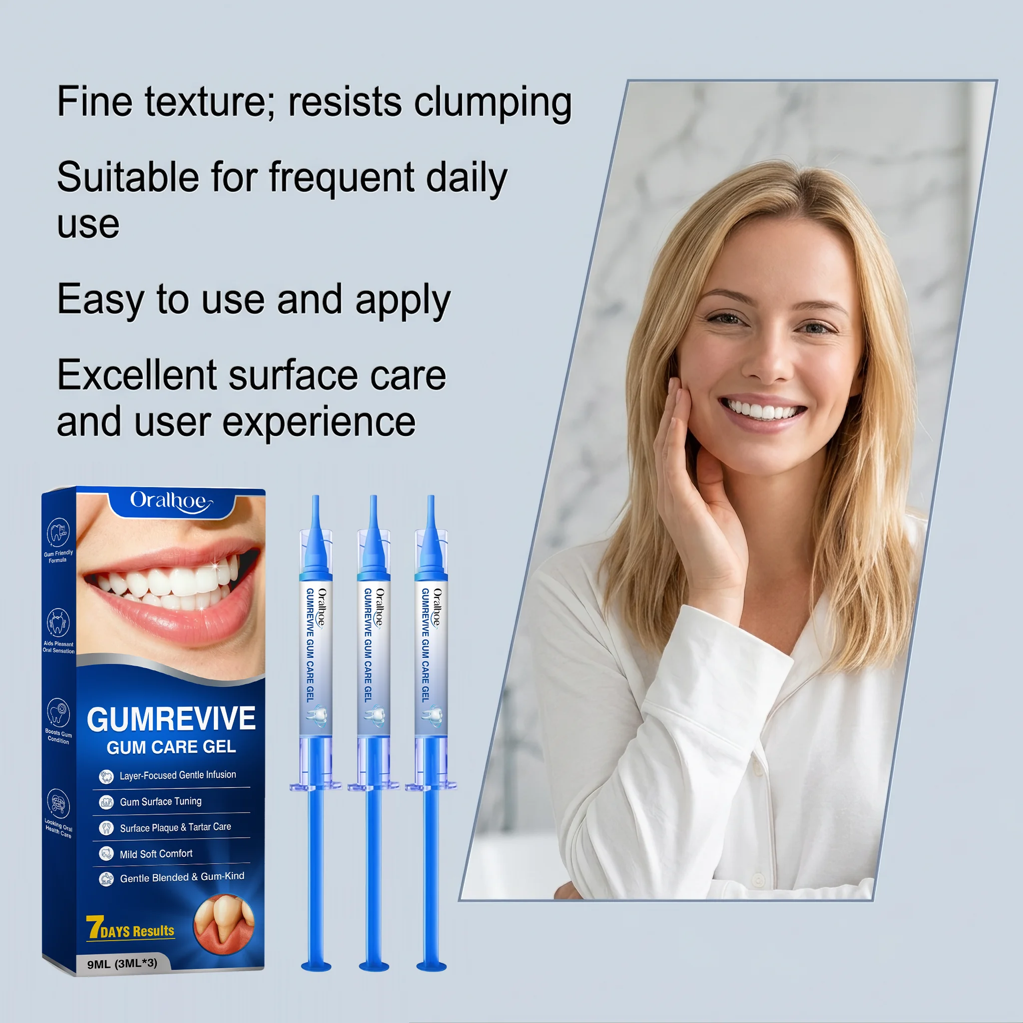 Damaged Gum Repair Care Gel Gum Pain Sensitivity Relief,Deep Cleaning Teeth Stain Tartar Remover,Anti-Cavity Daily Oral Care Gel