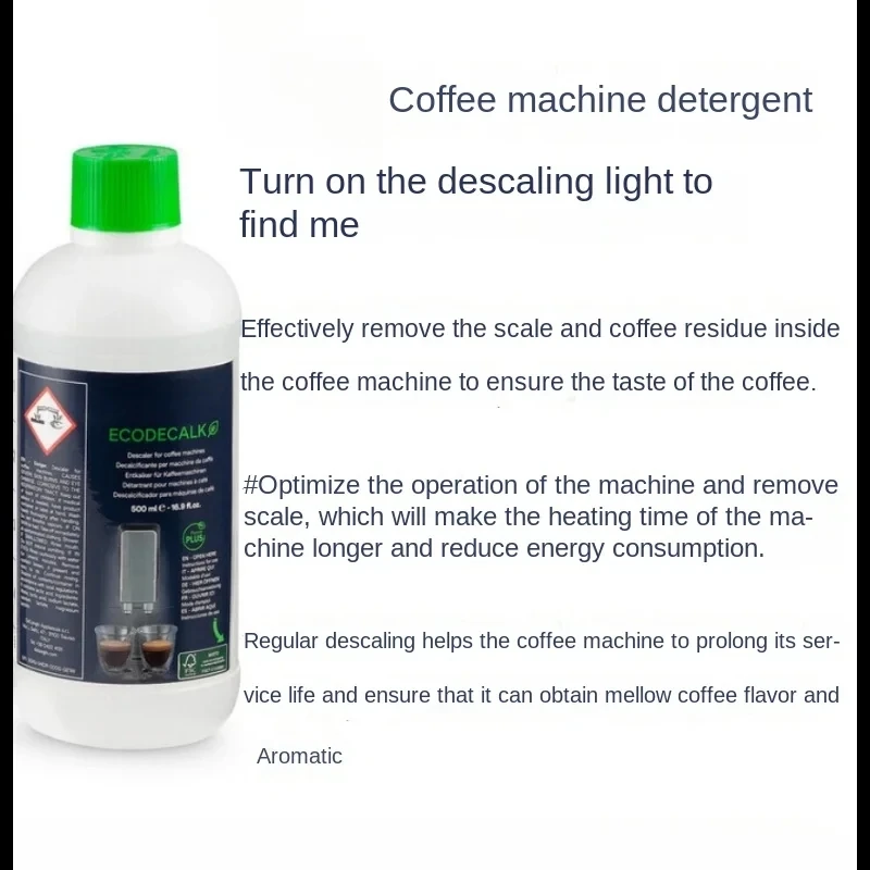 Agente Descalcificação Adequado para Máquina De Café DeLongXi, Solução De Descalcificação, Solução De Limpeza De Capacidade De 5 Dobra