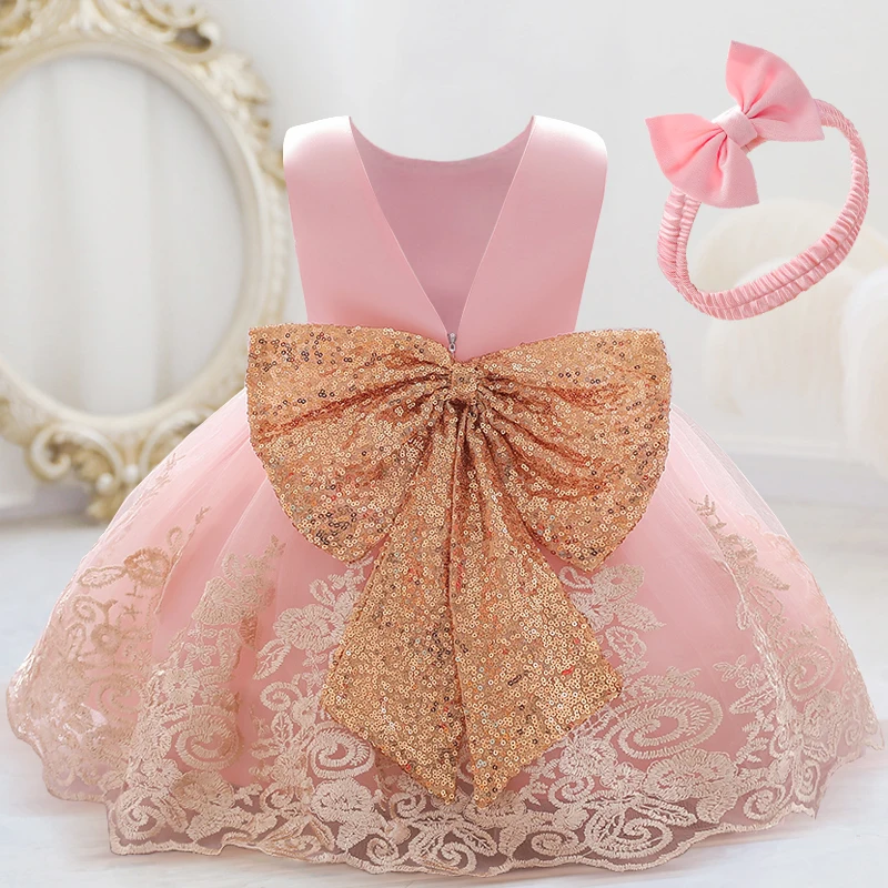 Pageant Ceremony Child Baptism 2 1 Year Birthday Dress For Baby Girl Clothing Princess Dresses Child Party Dress Christmas