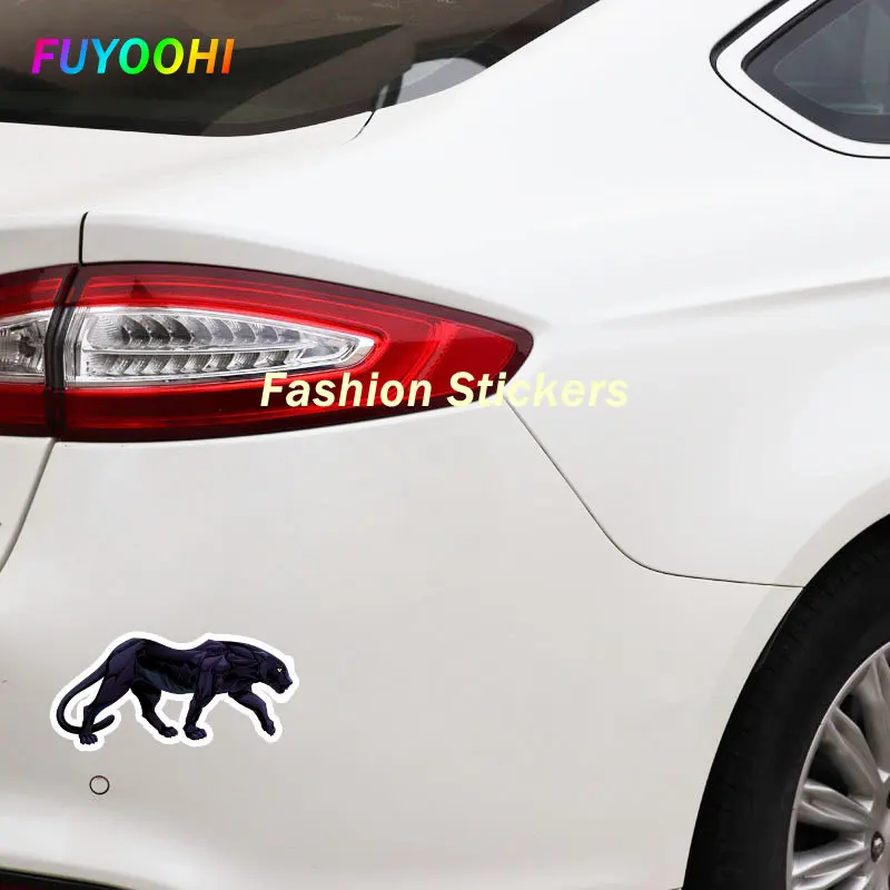 FUYOOHI Fashion Sticker Black Panther Animal Leopard PVC Motorcycle Car Sticker Car Window Bumper Helmet Trunk Laptop Decal