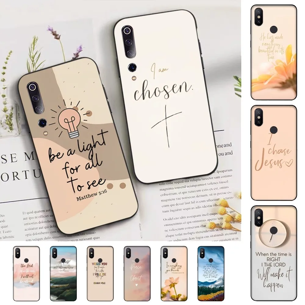 Christian bible saying Phone Case For Xiaomi Mi 5X 8 9 10 11 12 lite pro 10T PocoX3pro PocoM3 Note 10 pro lite