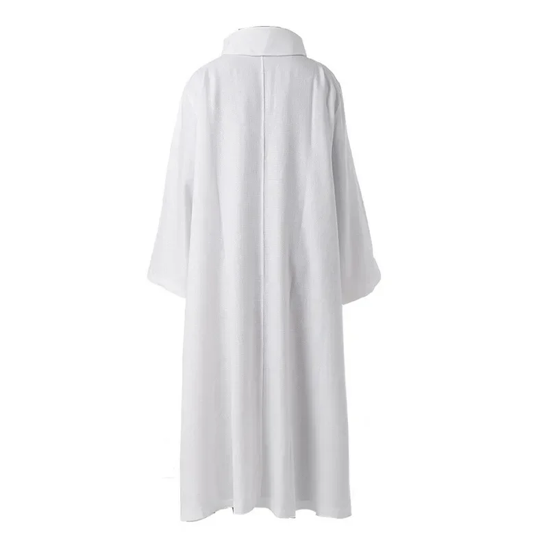 3XL Halloween White For Men Women Middle East Arab Christian Catholic Priests Clergy Robes Priest Saints Halloween Robe