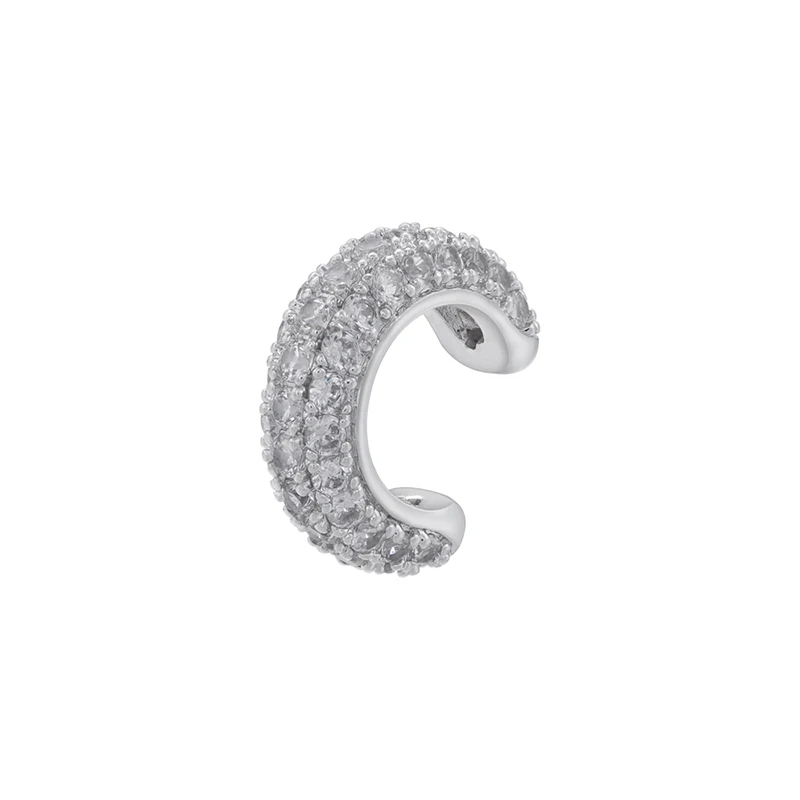 ZHUKOU C shape Female Ear Cuffs No Piercings earrings fake cartilage earring for Women Fashion 2023 Jewelry wholesale VE963