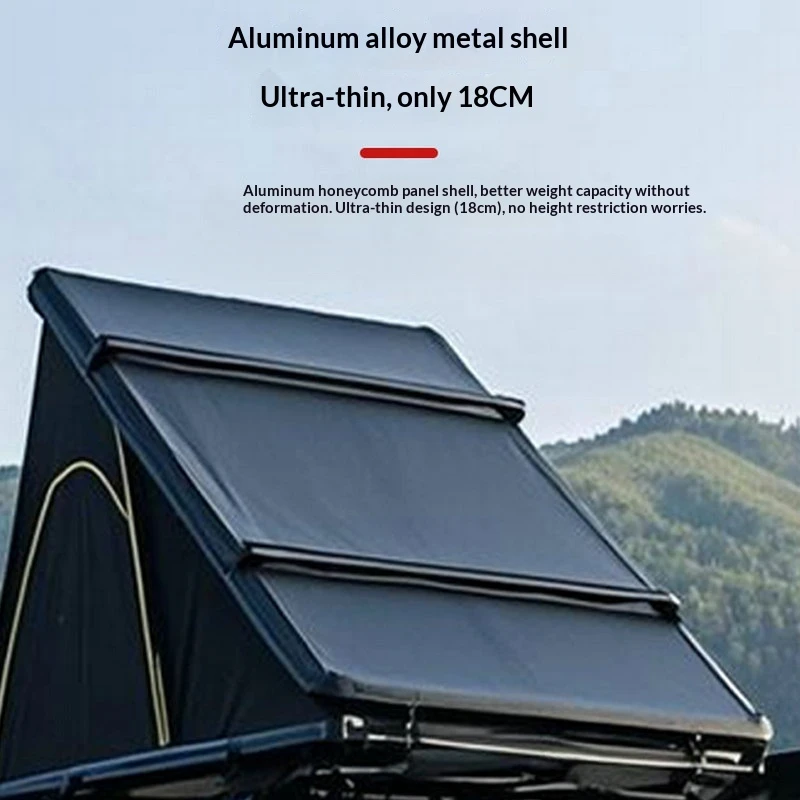 Triangular Aluminum Alloy Hydraulic Automatic Rooftop Tent Four Season Waterproof Self-Driving Car Camping Shelter