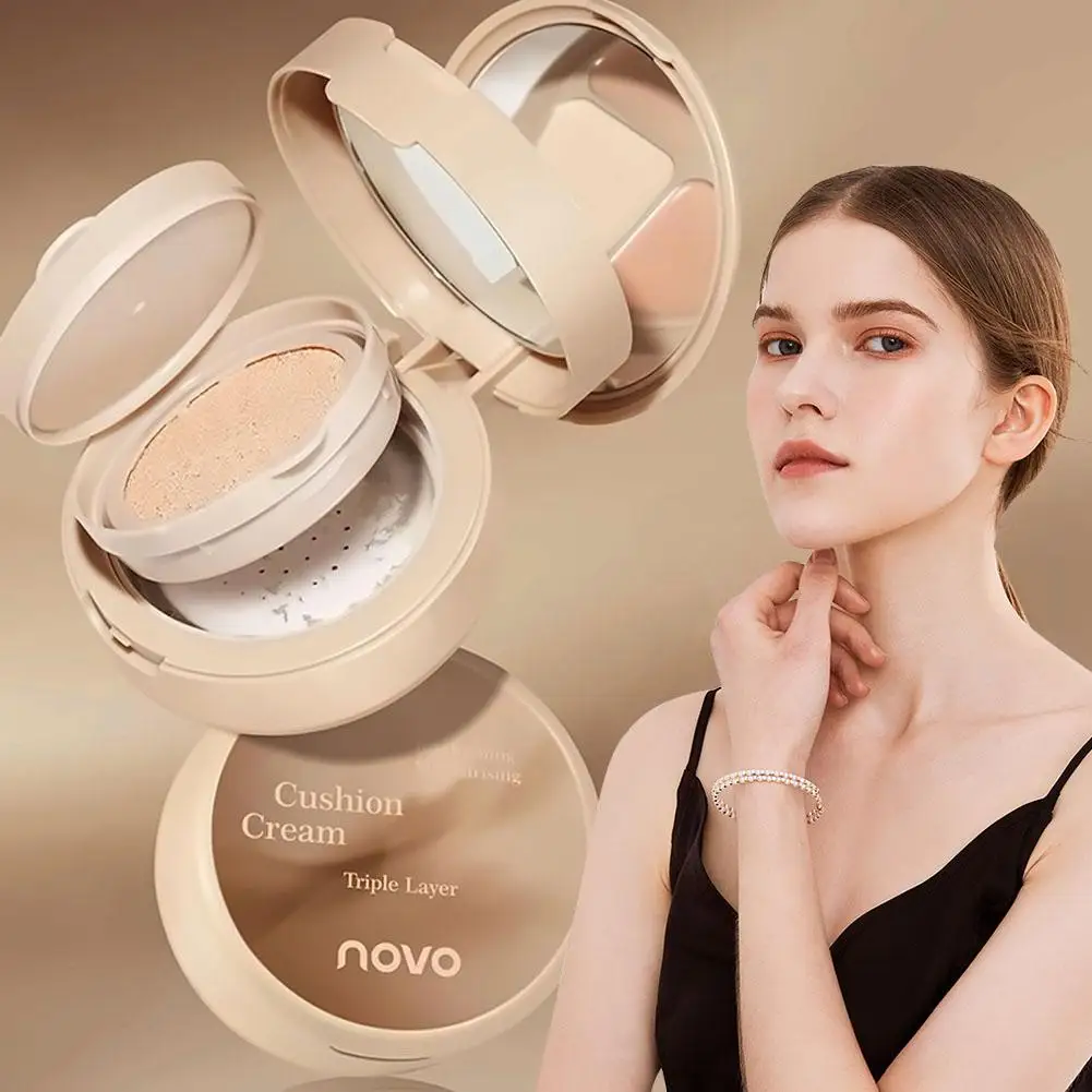 Testa a fungo Cuscino d'aria BB CC Crema con soffio di cipria Impermeabile Illumina il trucco Cosmetici Fondotinta magico Base correttore Q3P2