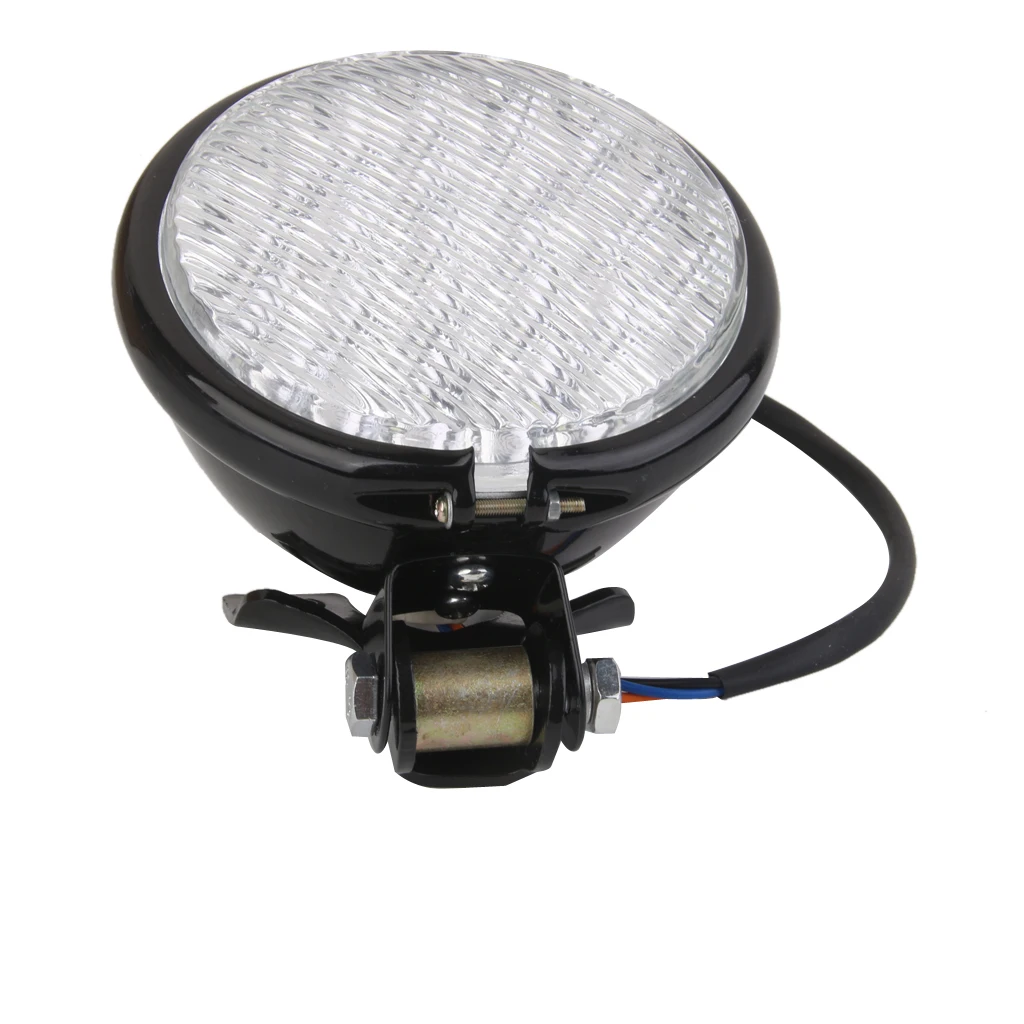 LED High Low Beam Motorcycle Headlight Front Lamp Clear Lens Auxiliary Light for Yamaha Kawasaki Honda Suzuki Custom Bikes