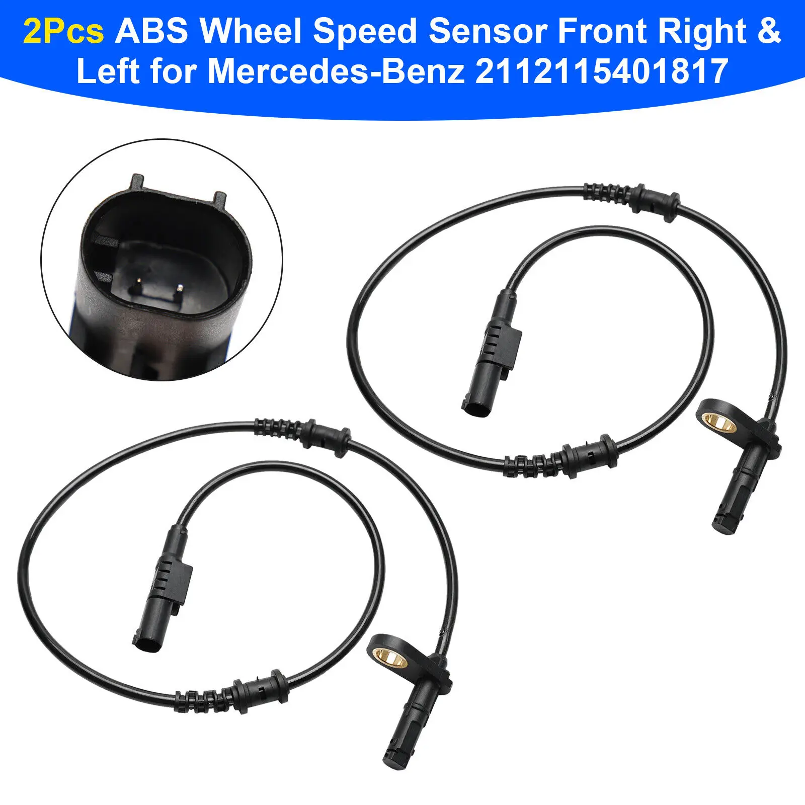 

2* ABS Wheel Speed Sensor Front Right & Left for Mercedes-Benz 2112115401817