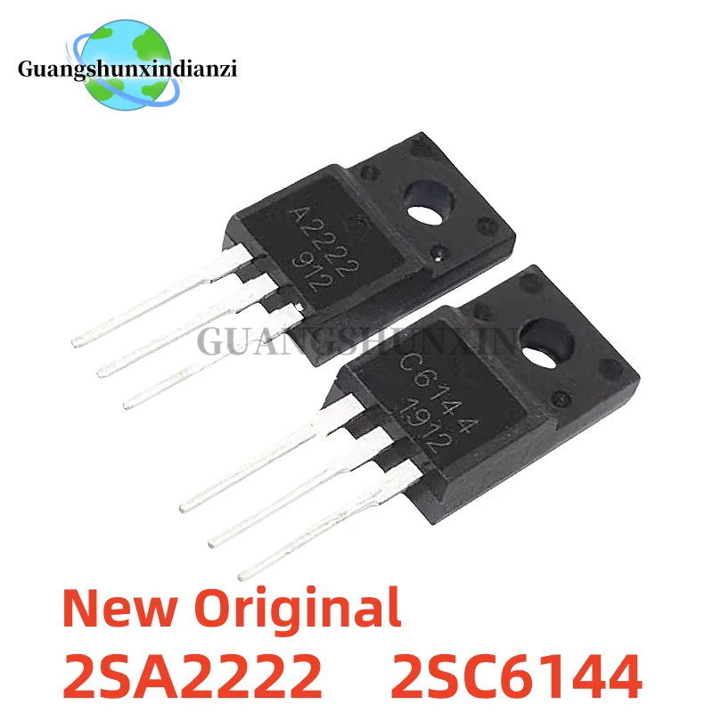 5pairs/10pcs 100% New Original 2SA2222 2SC6144 A2222 C6144 TO-220F Audio power amplifier matched pair tube Best Quality In Stock