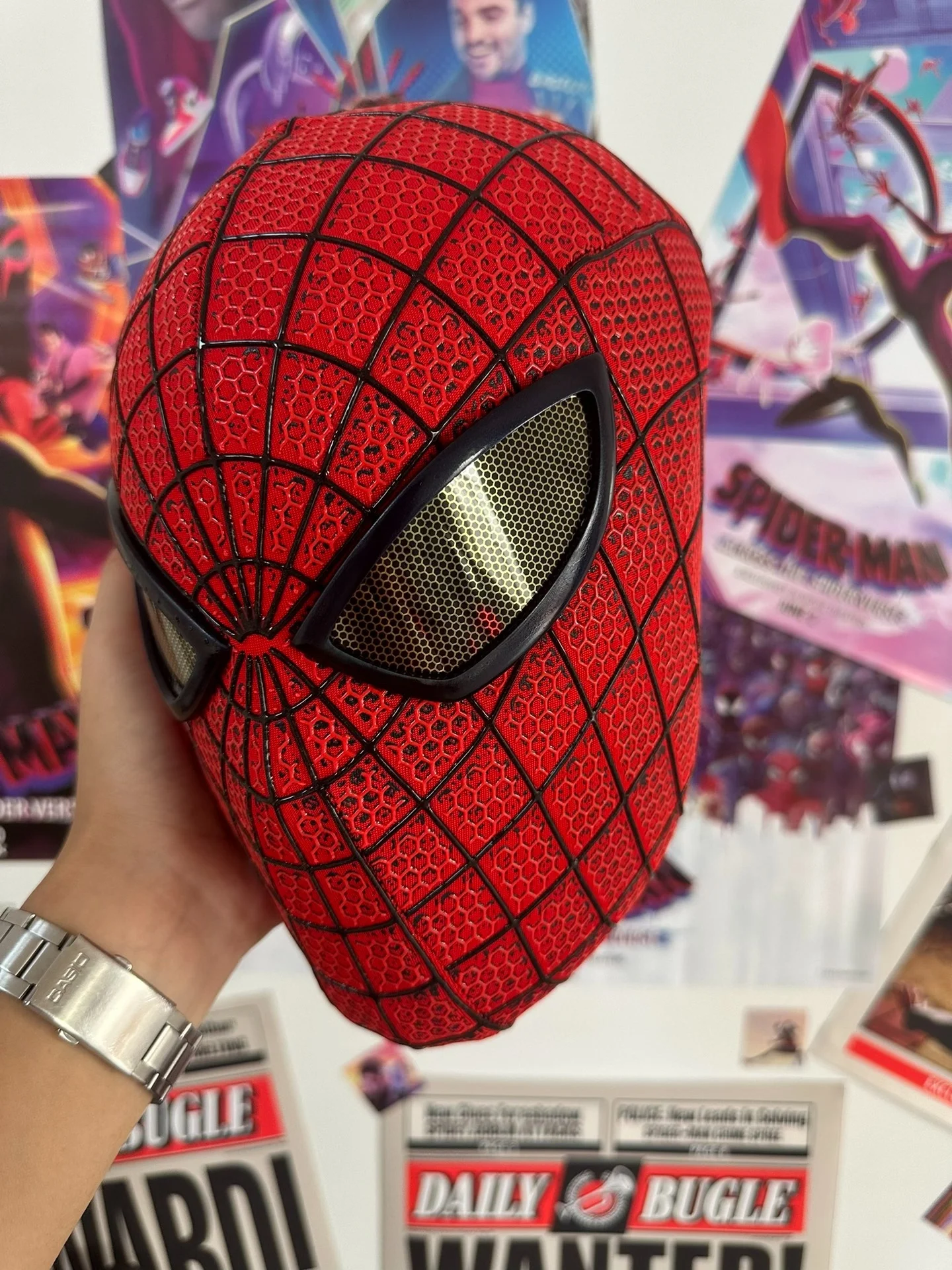 Marvel Customized Spider Man 1 helmet, Andrew Garfield Spider Man Mask, Wearable Film Comic Face, Cosplay Mask With Faceshell