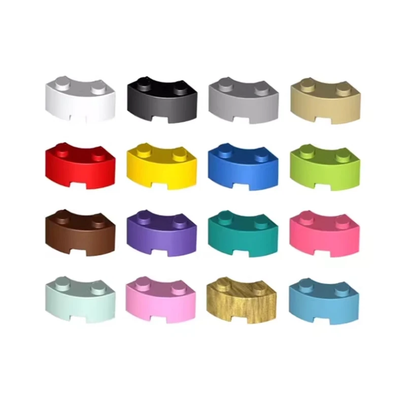 60pcs Moc Building Block Parts 3063 85080 Foundation Brick Rounded Corner 2x2 Curved Brick DIY Children's Toy Gift view 2