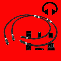 Audiophile SP-9003Ag 6N Monocrystal Silver RCA Cable Shielded Carbon Fiber Rhodium-Plated HiFi​