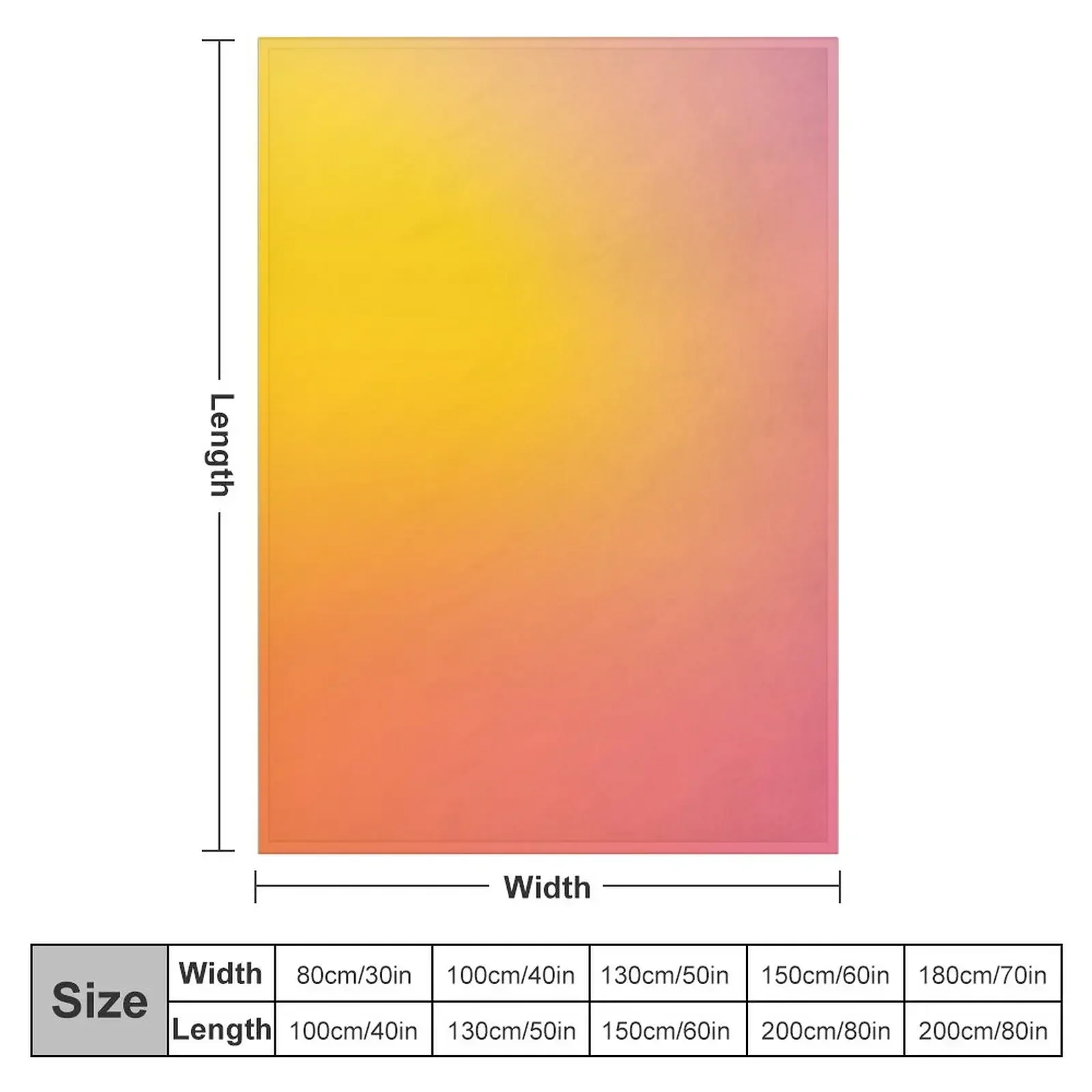 Orange Yellow Pink Sunset Gradient Throw Blanket warm for winter Loose Tourist christmas gifts Beach Summer Blankets