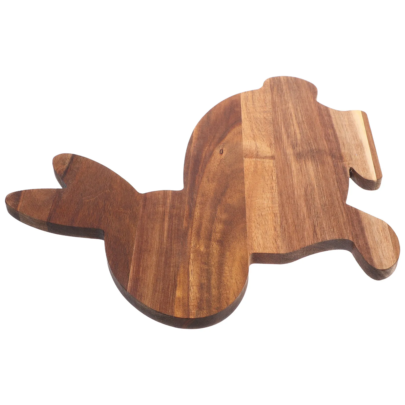 Tabla de cortar de madera con forma de conejo, bandeja creativa de conejo, plato para queso y verduras, para cocina, Pascua, fiesta de primavera, divertida bandeja de madera