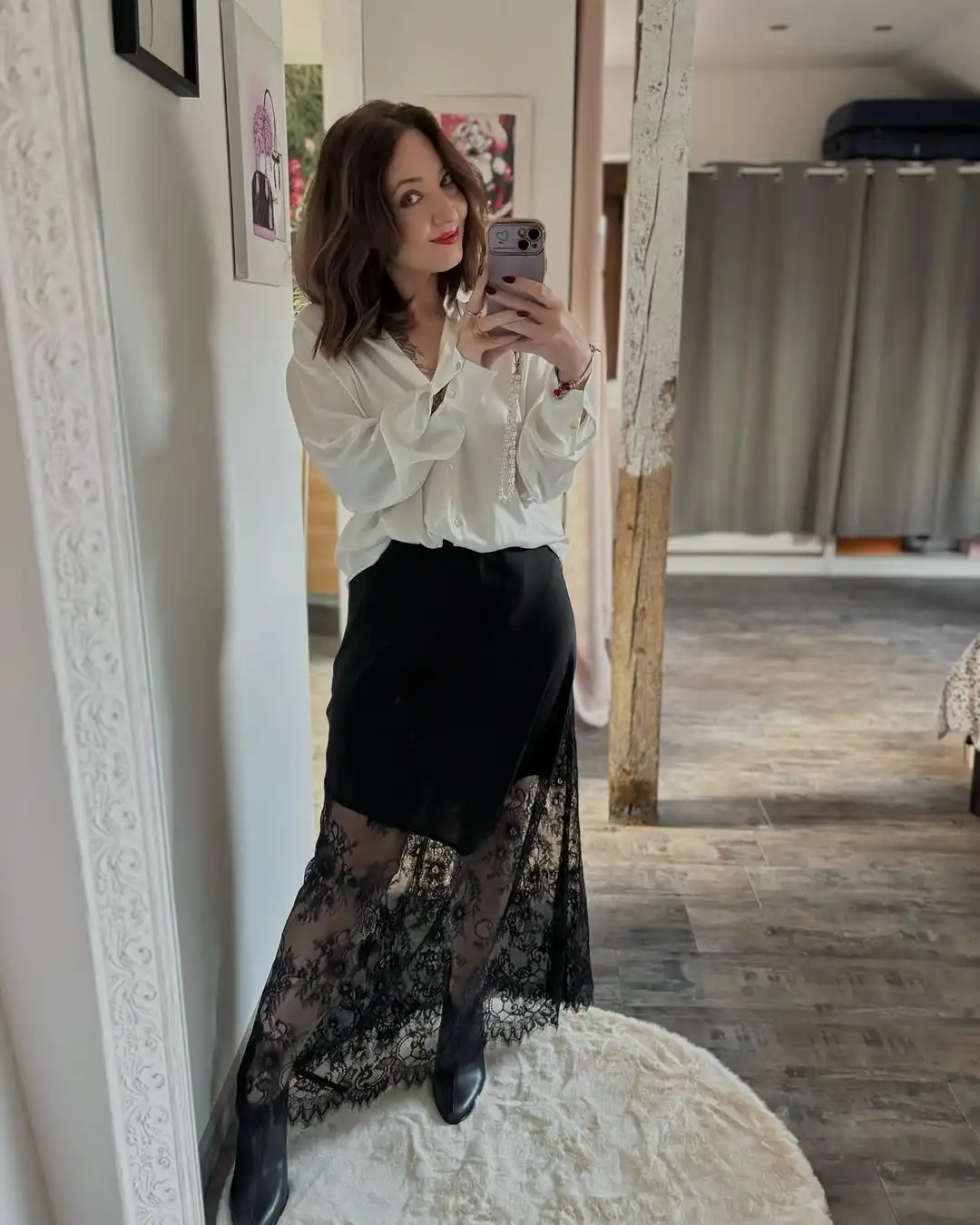 المرأة الصلبة الدانتيل تنورة صغيرة أنيقة مطوي Cinching الخصر قصيرة التنانير فضفاضة 2025 سيدة الموضة الصيف مساء حفلة مثير الجلباب #4