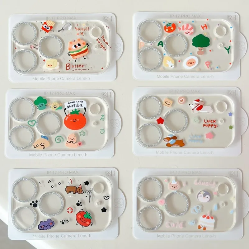 

Защитная накладка на объектив камеры для iPhone 17 Pro/17 Pro Max с милым мультяшным рисунком овощей