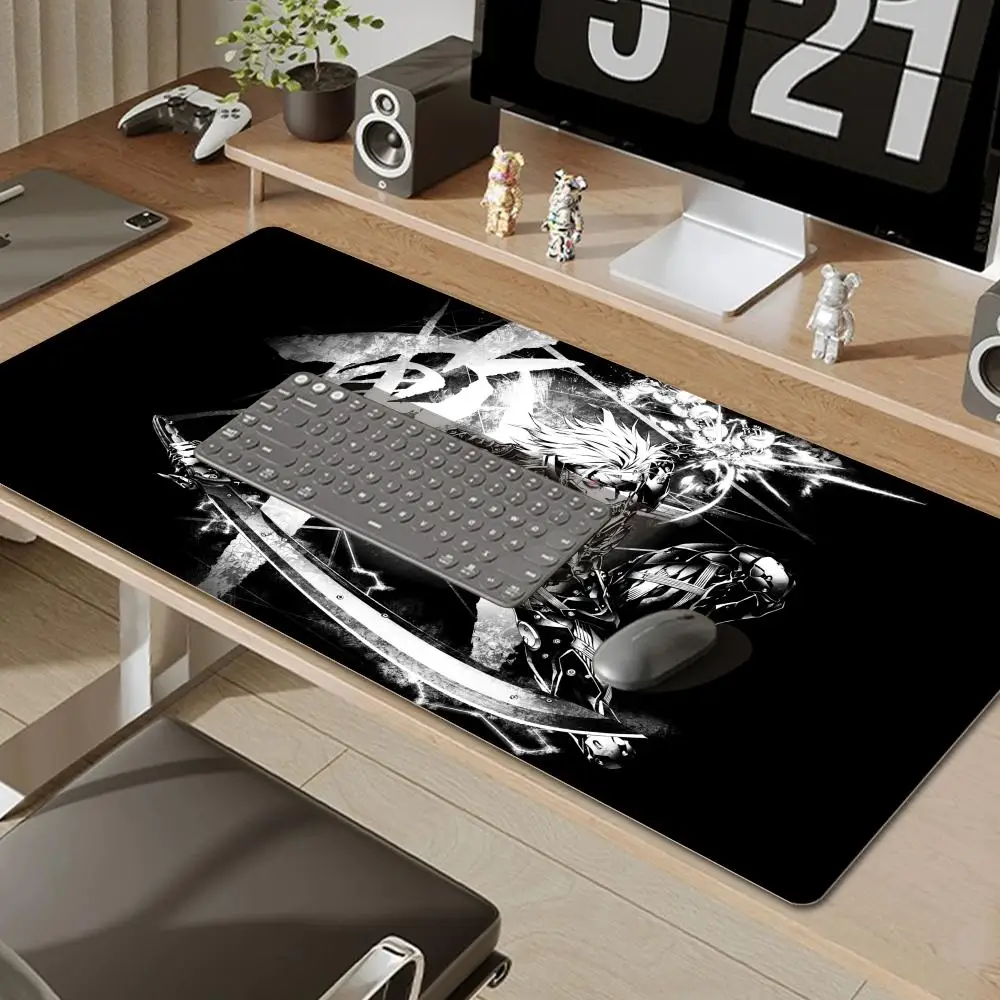 Metal Gear Rising Raiden Large Gamer Mouse Pad, Laptop Gaming Acessórios, Teclado Mousepad, Anime Game Cabinet Table Mat