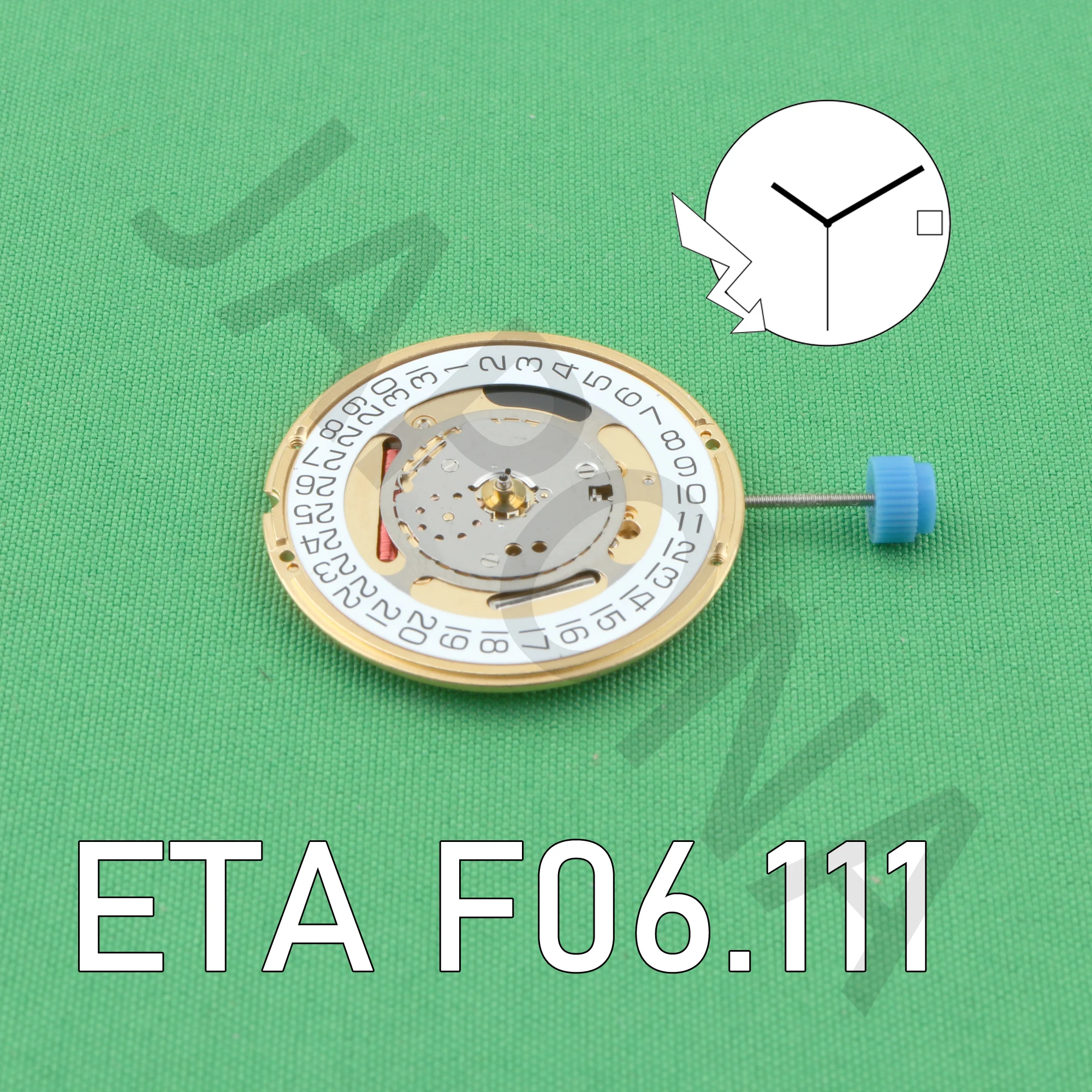 

ETA F06.111 Standard movement 3 hands with date watch movement F06 111 Swiss V8 movement