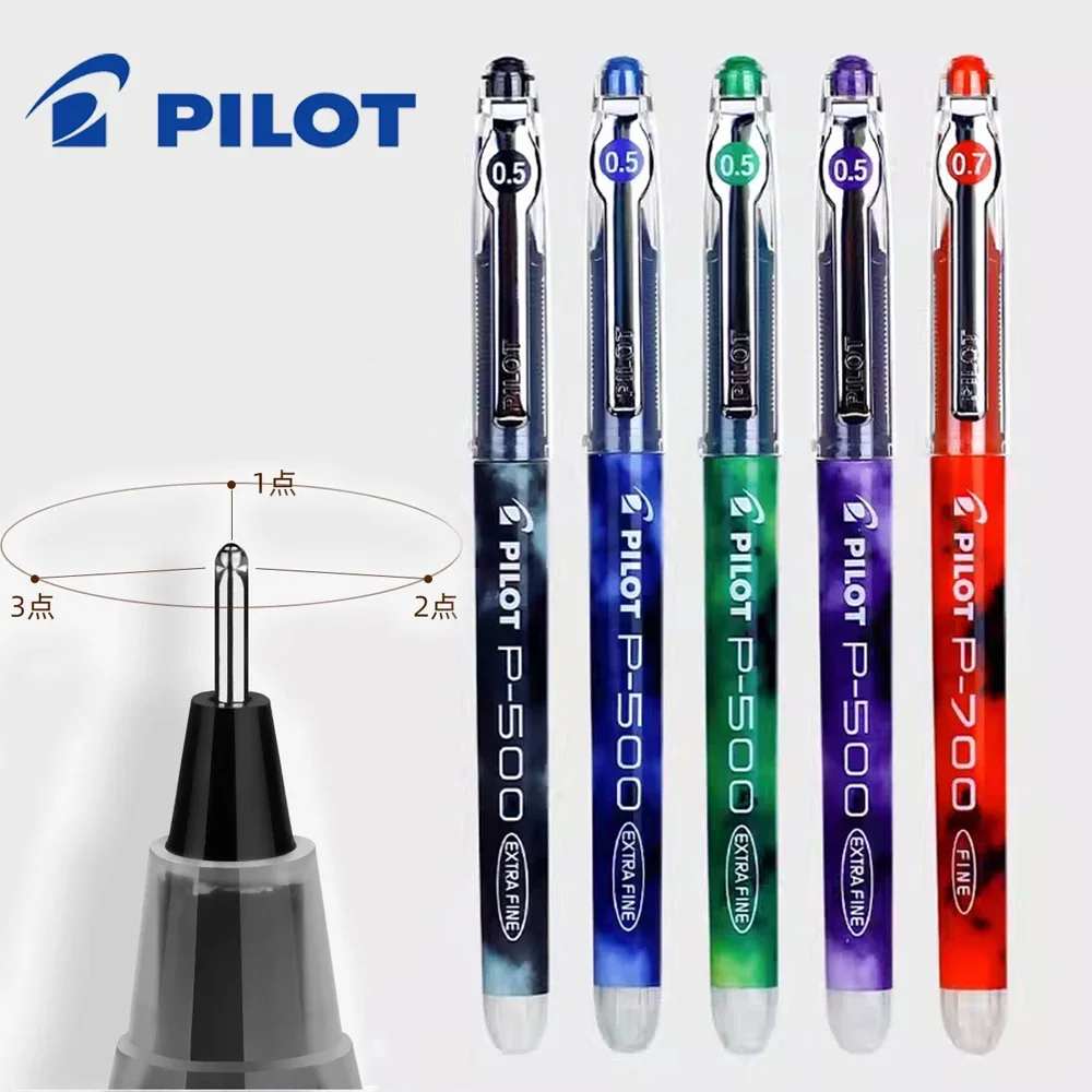 

6 шт., японская гелевая ручка с наконечником иглы BL-P500, быстросохнущая 0,5 мм, школьные принадлежности, офисные аксессуары, ручки для письма, канцелярские принадлежности