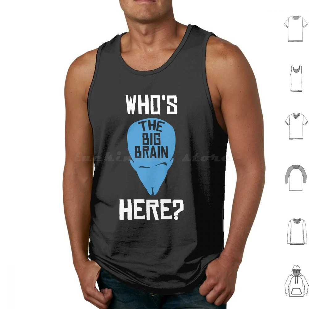 Megamind-Who Is The Big Brain Here ? Perfect Gift Tank Tops Vest Sleeveless Megamind Big Brain Bigbrain Mega Mind Megamind