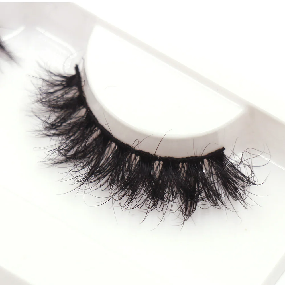 LEHUAMAO 5D Mink False Eyelashes High Quality C/D Curl Fluffy layered Messy Mink Lashes Soft Wispy Strip Mink Lashes Makeup