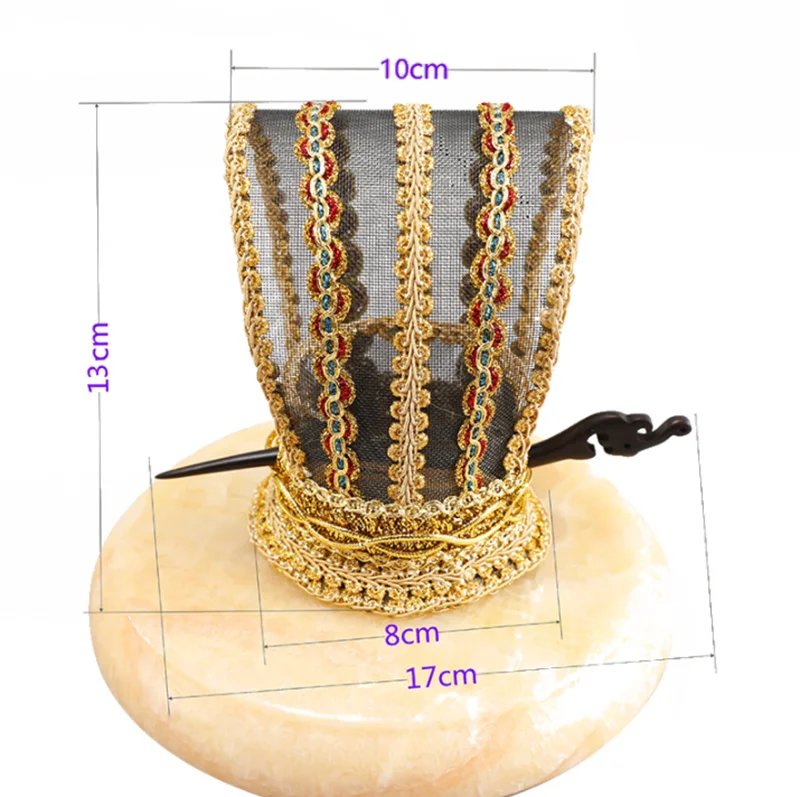 Hanfu Headdress Men Vintage Gold Plated Crown Hairpin Tang Dynasty Court Cosplay Hanfu Accessories Hair Crown For Men Women