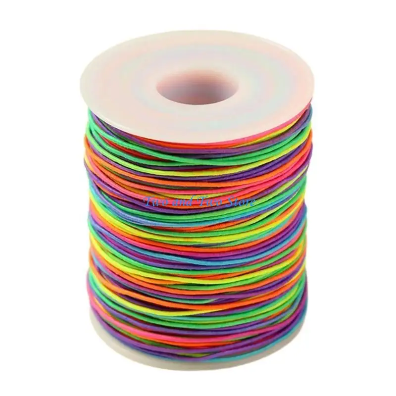 HX6F 1Roll 1mm Beading Elastic Stretch Cord String Rope for DIYs Bracelets Jewelry Making Finding Accessories Beading Tool