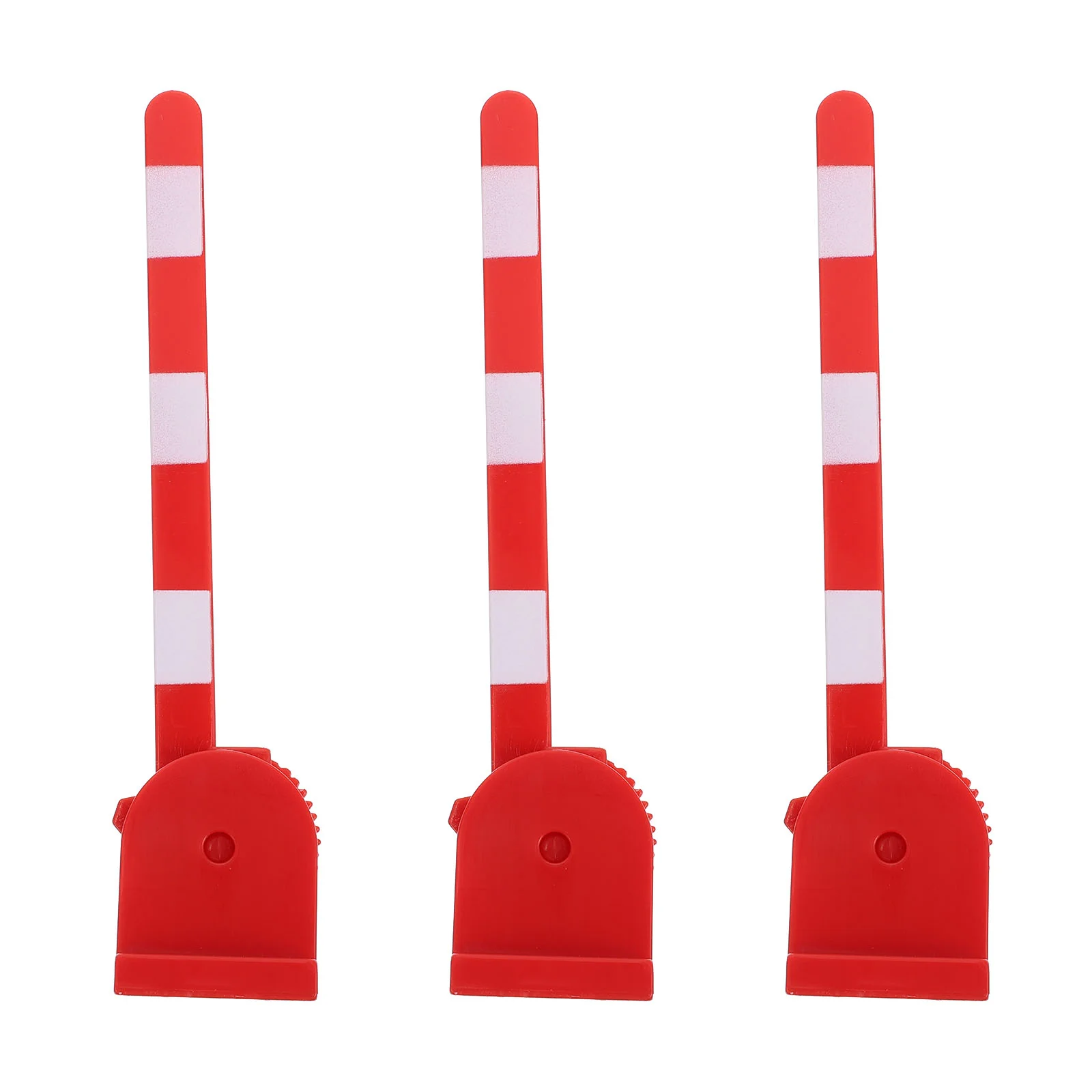 3 Pcs Parking Pole Accessories Hands-on Ability Toy Simulation Traffic Signs Umbrella Small Educational Gift Pvc Road Mark Toys