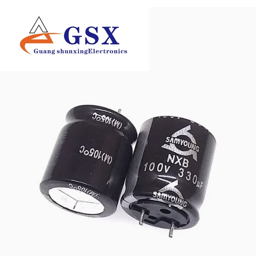 

Imported aluminum electrolytic capacitor 100v330uf audio specific capacitor from South Korea Sanying NXB with long lifespan