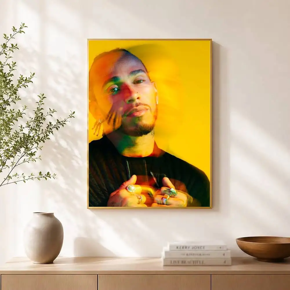 Ace driver Lewis Hamilton Poster Waterproof Wall Art Sticker For Bar Living Room Vintage Decor High Quality Print Gift