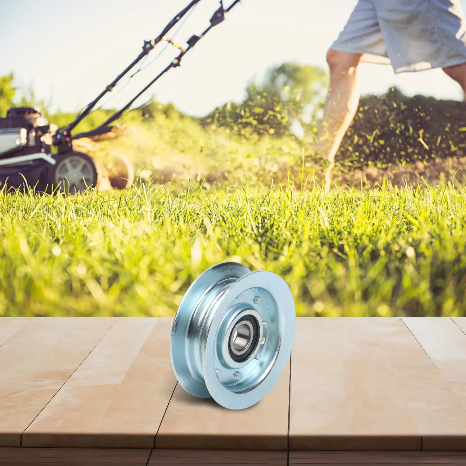 1pcs Lawn Mower Idle Wheel Replacement Compatible with GY20067 GY22172 Metal Material Ensures Long Service Life