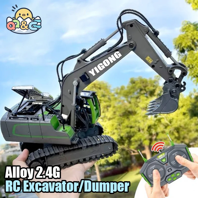 

1/20 RC Truck toys for kids 11CH Rc Excavator Bulldozer Dumper Cars Truck Construction Vehicle Electric Crawler Toys for Boys