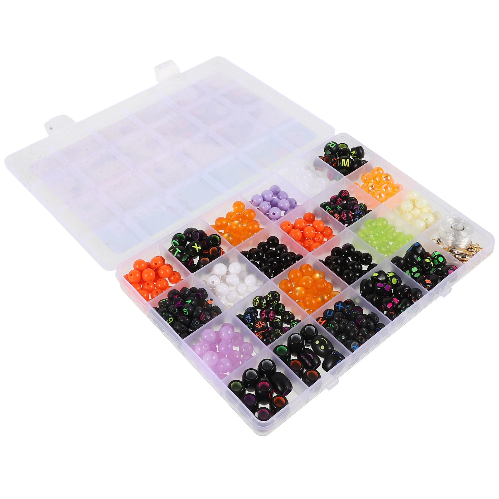 

520pcs Kit Diy Bracelet Making Bat Ghost Pumpkin Bead Charms Acrylic Jewelry Craft Supplies Punk Bat Connector Charms Halloween