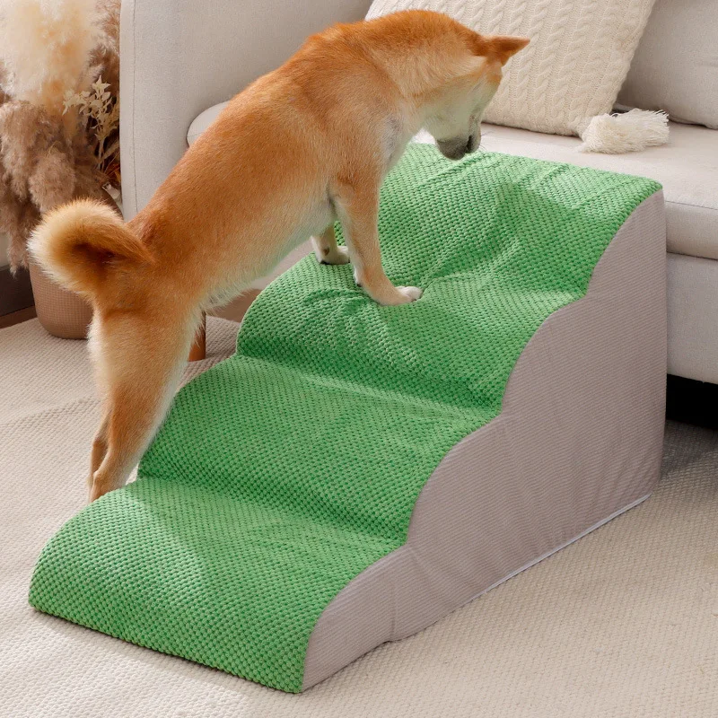 

Anti Slip Pet Stair Ramp High Rebound Removable Washable Multilayer Dog Steps High Rebound Dog Slope Climbing Ladder