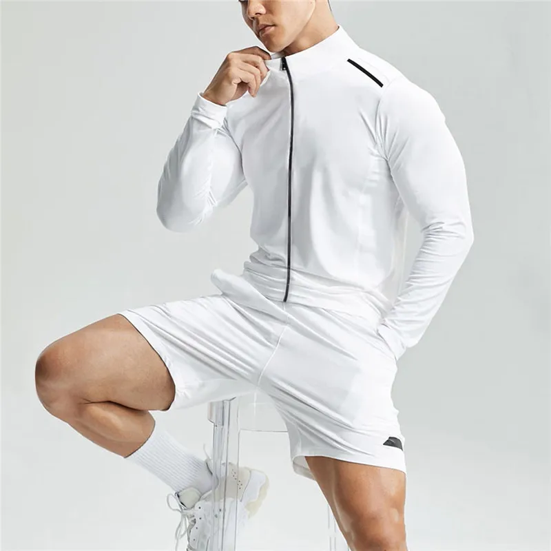 Men Women Compression Running Zipper Long Base T Shirt Fitness Sport Basketball Football Skiing Training Gym Bottom Clothes T10