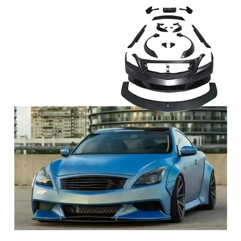 

G37 Coupe Upgrade LB Wide Body Kit Front Bumper Front Lip Side Skirt Diffuser Spoiler