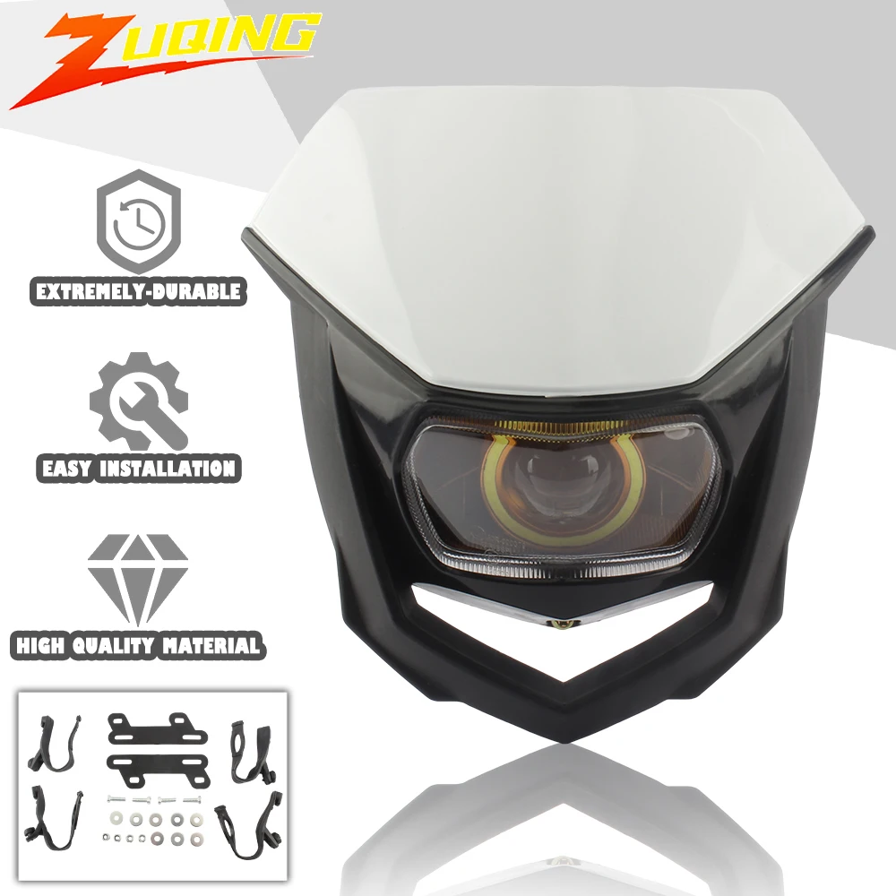 

35 Вт мотоциклетные фары, светодиодные фары, пластина для KTM Honda Kawasaki Yamaha Suzuki BMW, универсальный пит-байк, аксессуары для мотокросса