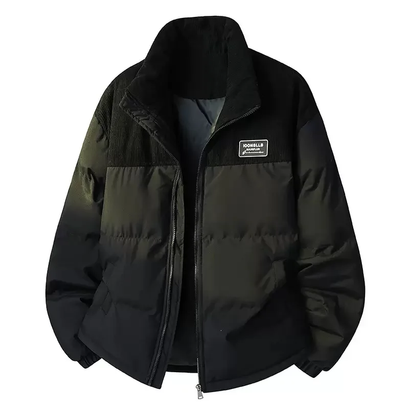 New Autumn and Winter Fashion Trendy Thickened Warm Windproof Cotton Jacket Men's Casual Loose Sports High-Quality Coat
