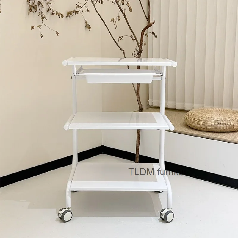 

Tool Auxiliary Salon Trolley Hairdressing Rolling Nordic Makeup Trolley Tools Cart Modern Gereedschap Kar Salon Furniture HD50TC