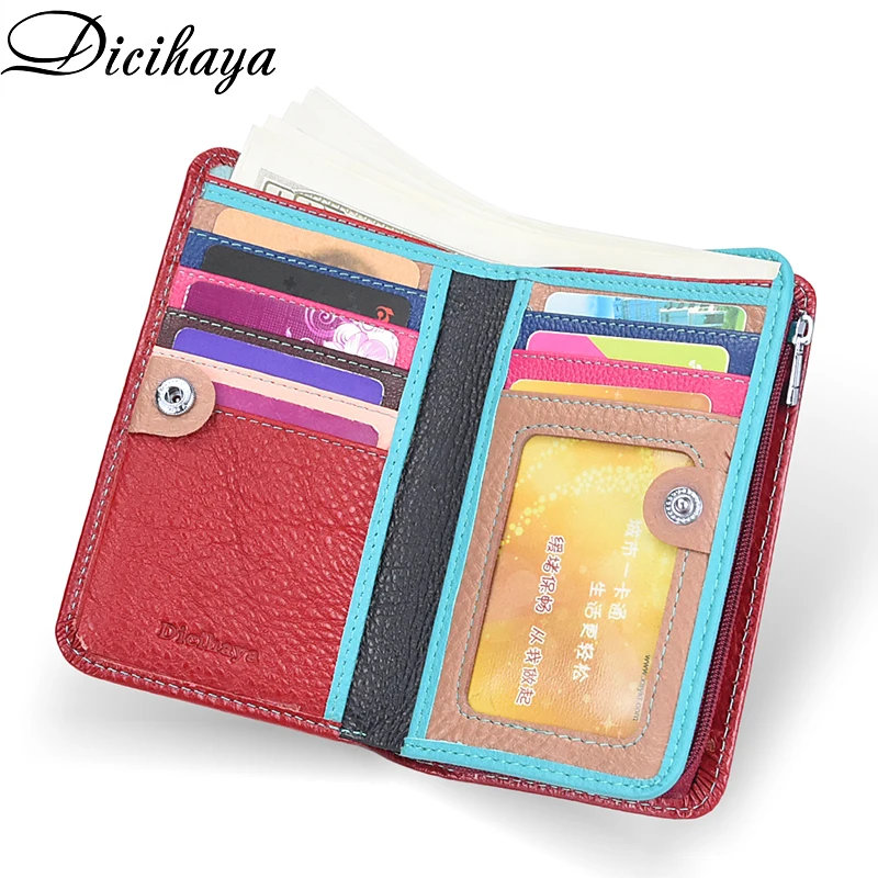 Genuine Leather Women Wallet Short Wallet Coin Cute Purse Women Color Small Purses for Women Luxury Designer