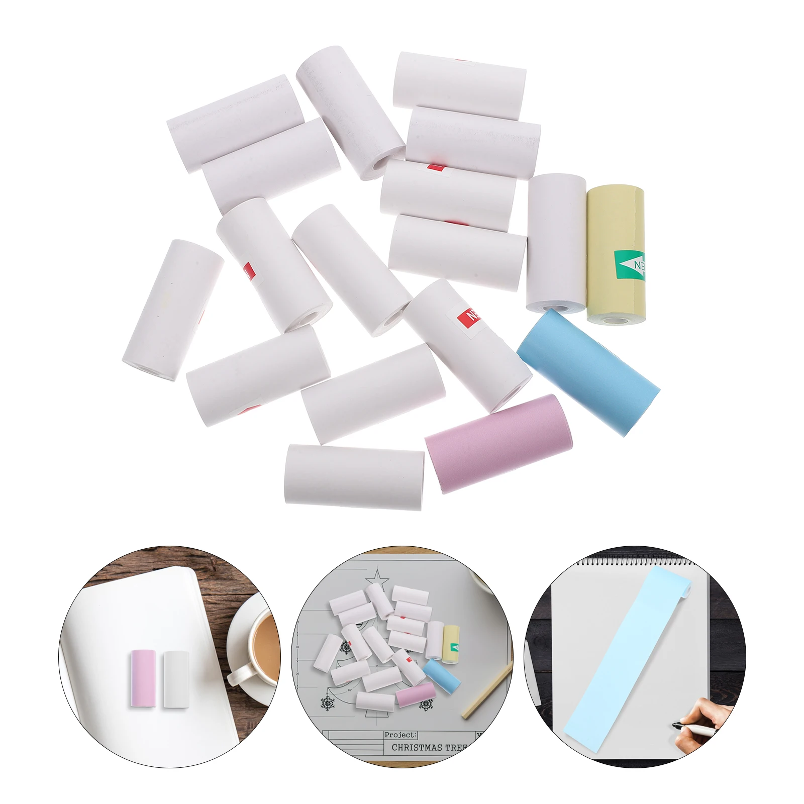 

18 Rolls Mini Printer Paper Pocket Thermal Paper Self-Adhesive Printable Sticker Clear Photo Receipt Compatible Instant