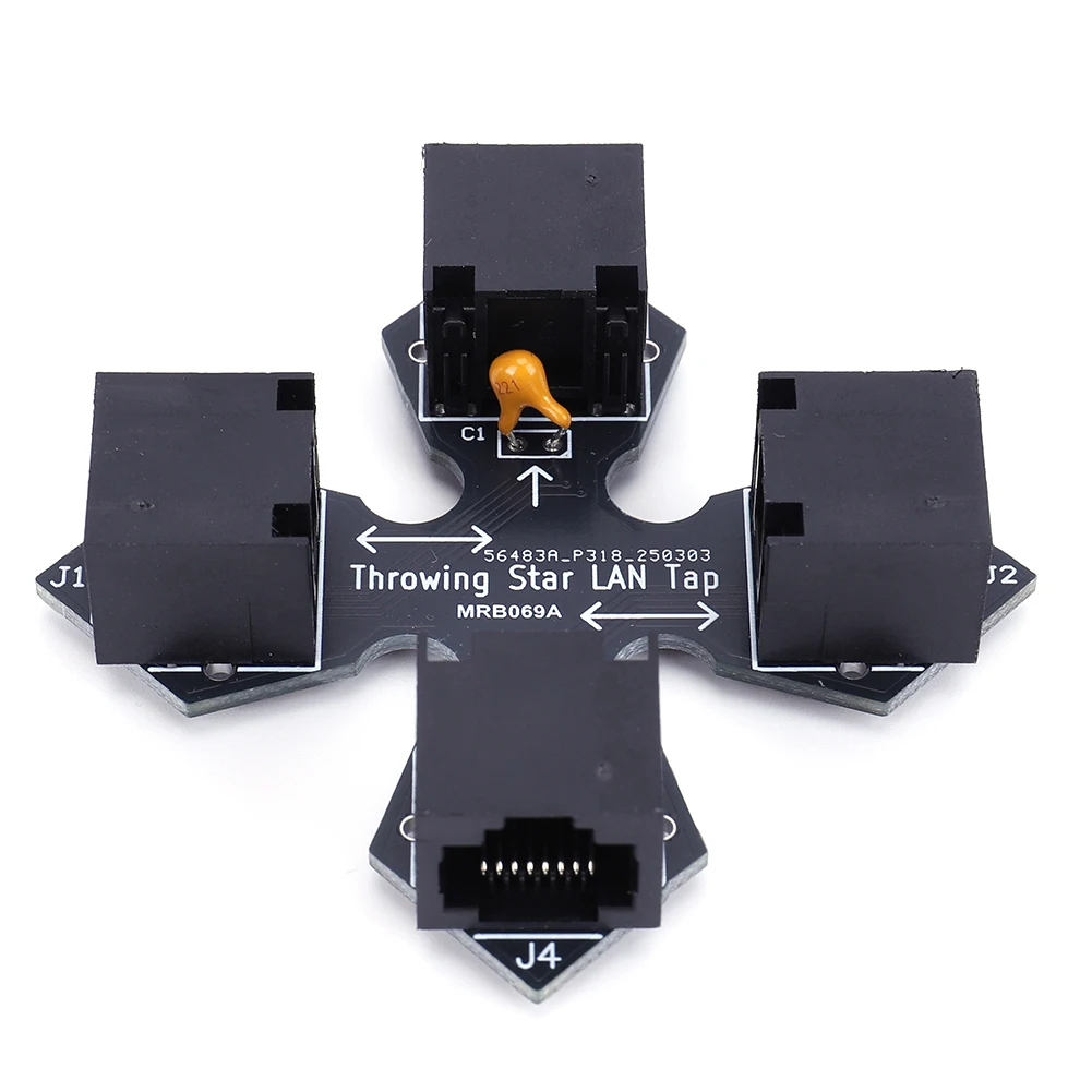 Networking Throwing Star LAN Tap Network Monitor RJ45 Connector Passive Ethernet Tap Passive Ethernet Network Packet Capture