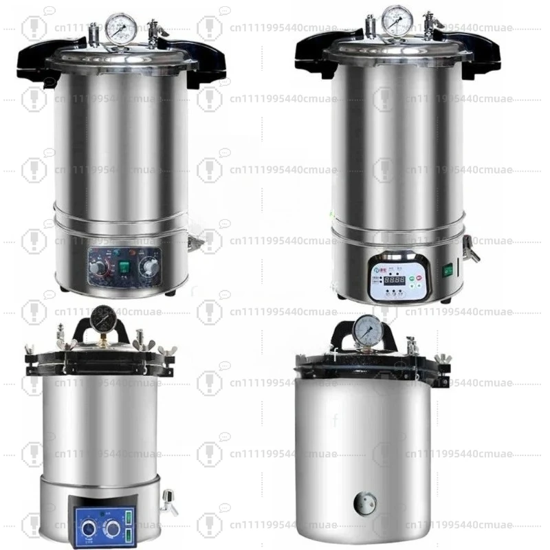 18L/24L Stainless Steel Automatic Steam Sterilizer Autoclave Pot Laboratory Medical  Dental  Vertical Sterilization Pot