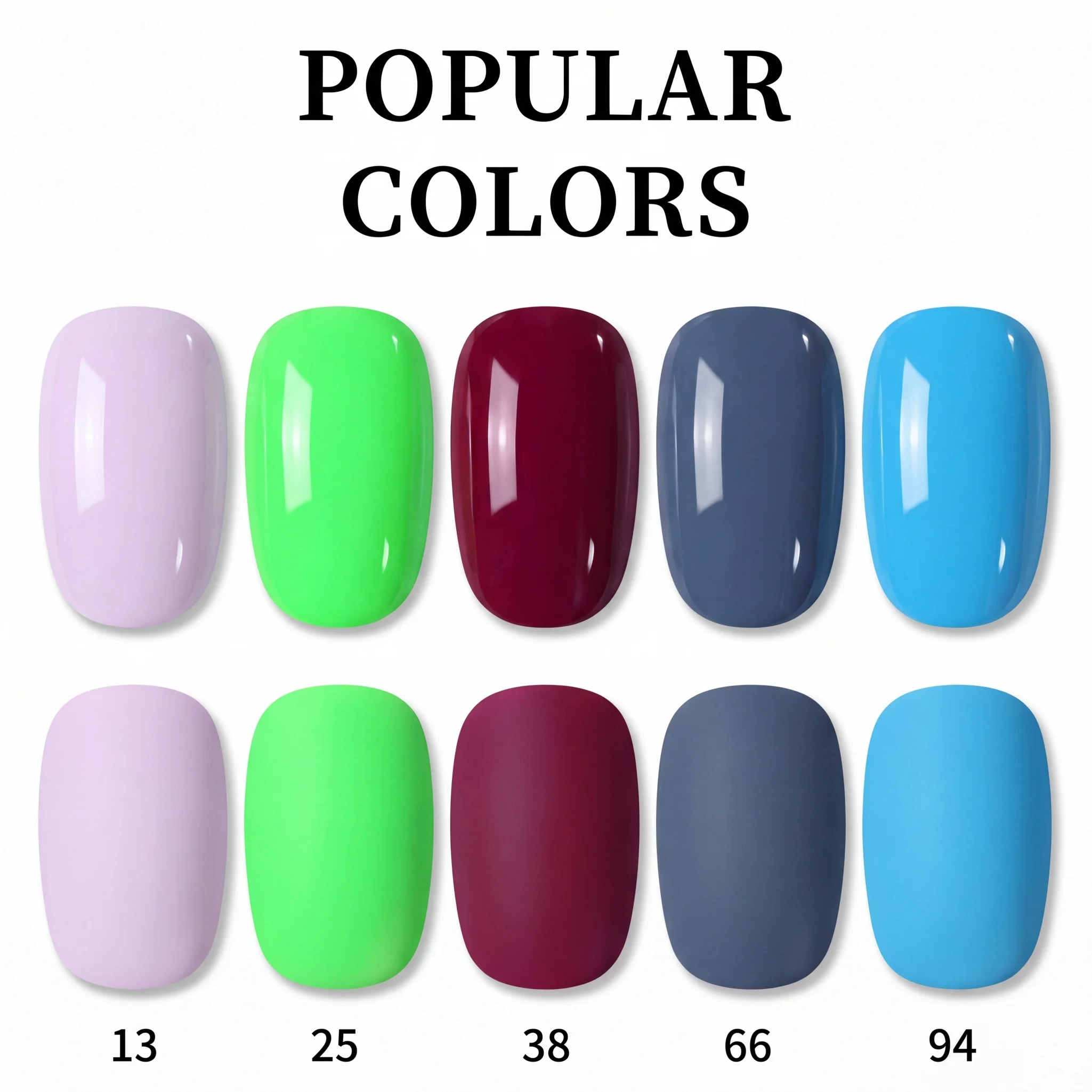 Hassleless 5Pcs Nail Polish Gel 15ml Fluorescent Green Light Purple Sapphire Blue Solid Color Nail Gel Internet Popular Macaron Color Series