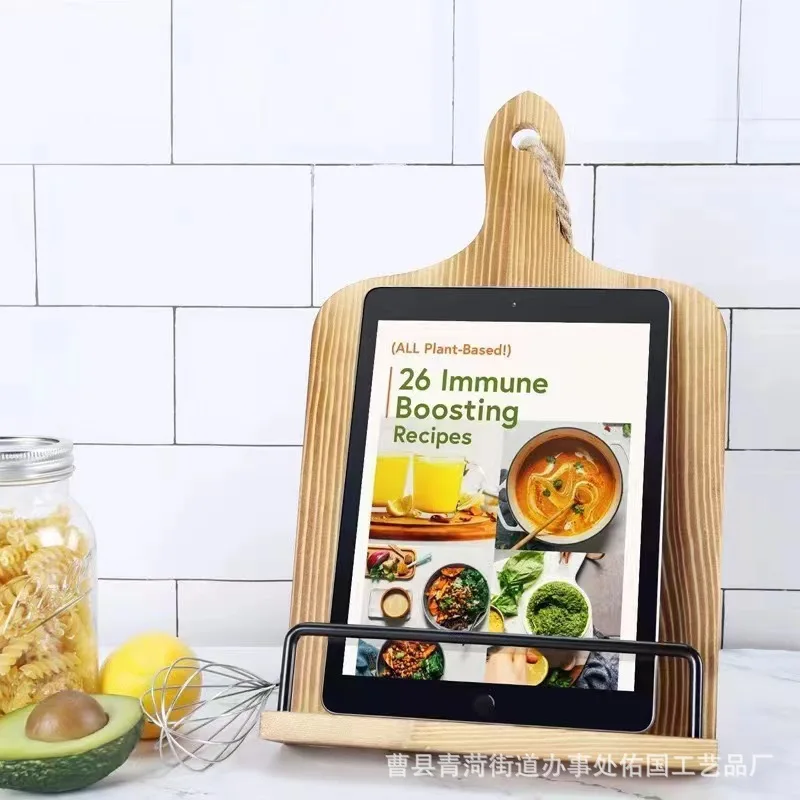 

Простая деревянная полка для кулинарных книг, настольная полка, регулируемая высота, прямые поставки с завода